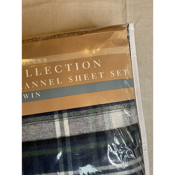 Bradlees Home Collection 100% Cotton Flannel Plaid Twin Sheet Set New Vintage - Picture 8 of 10